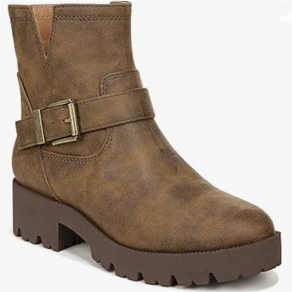Zodiac Tan Ankle Boots with Buckle Size 6.5